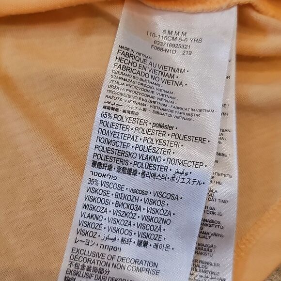 Nike Orange Tank Top Size 5-6 - Picture 5 of 7